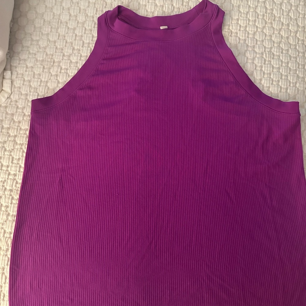 Athleta Renew Magenta Sleeveless Tank Top with High Neckline